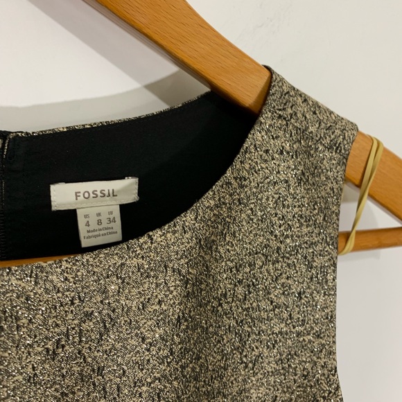 Fossil Sleeveless Gold Cocktail Dress - Picture 4 of 7